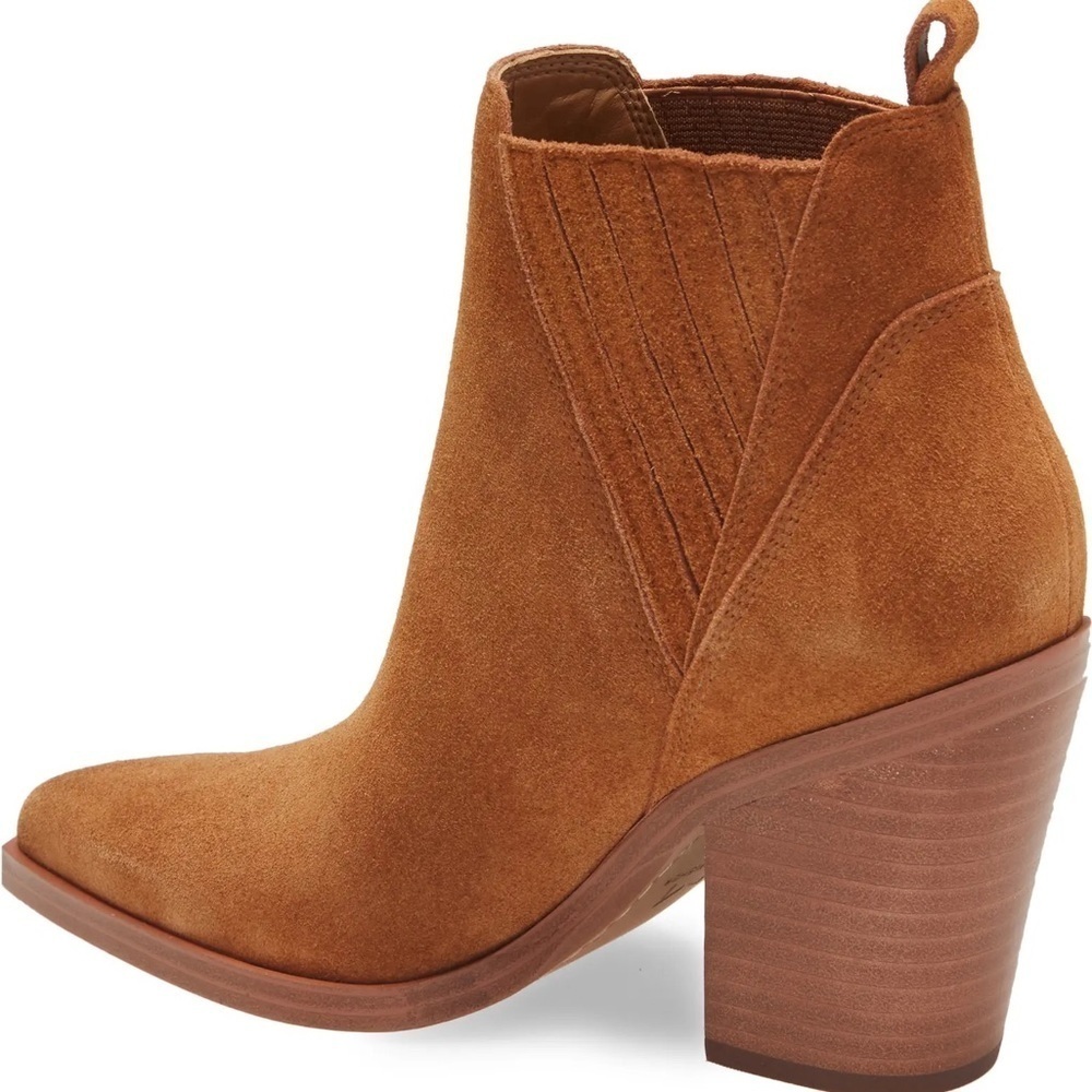 Marc Fisher Gadri Pointed Rust Colored Toe Bootie Rhum Suede Size 9 NEW …